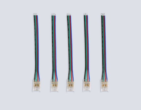 Соединитель гибкий односторонний AMBRELLA LIGHT ILLUMINATION COB RGB 12/24V для лент 10mm (4 конт.) (5шт. в комплекте) GS7411