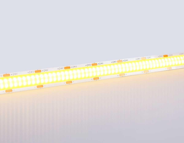 Светодиодная лента Ambrella Light GS4801 COB 616Led/19W m/ 24V IP20 3000K/ 5m*12mm*2mm (2 конт.) GS4801