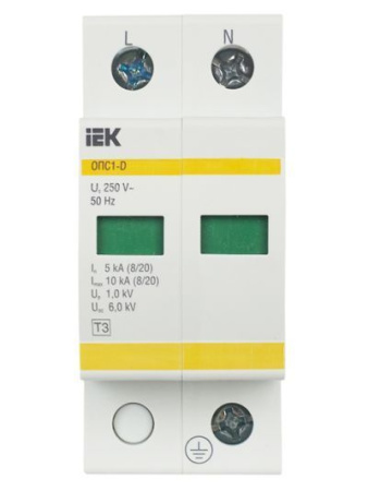 Огран. имп. перенапр.  2П  230B  5-10кА  IEK  ОПС1-D