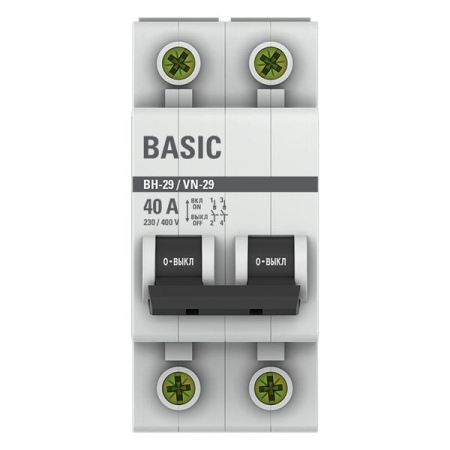 Выключатель нагрузки ВН-29 2P 40А BASIC