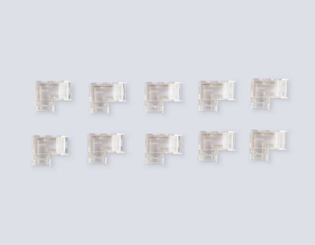 Соединитель угловой AMBRELLA LIGHT ILLUMINATION COB 12/24V для лент 10mm (2 конт.) (10шт. в комплекте) GS6861