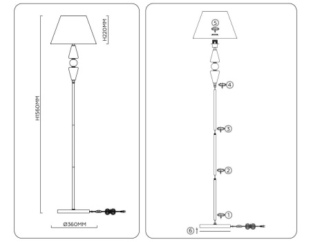 Торшер Ambrella light High light LH75265