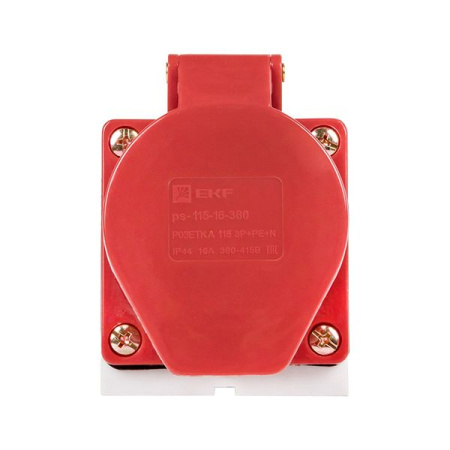 Розетка стационарная наружная 115 3Р+РЕ+N 16А 380В IP44 EKF